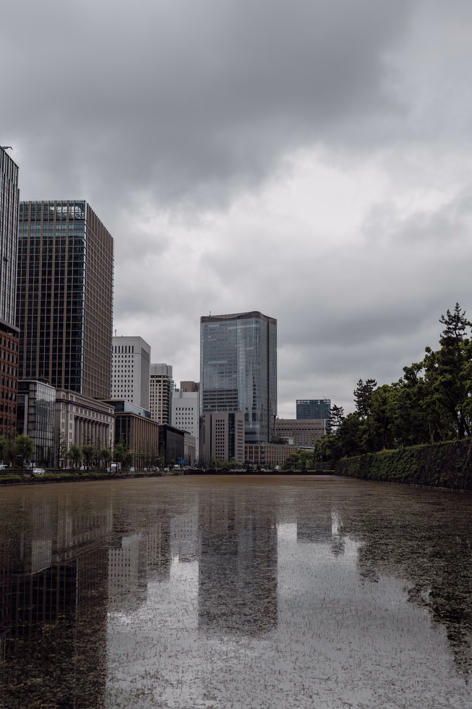 Rain over the moat